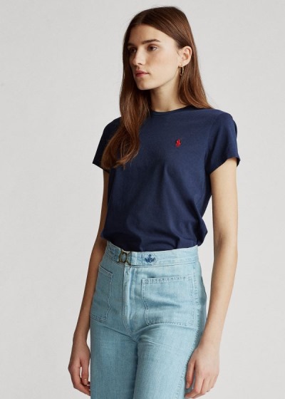 Dámské Tričko Polo Ralph Lauren Cotton Crewneck - 93475-GKXY